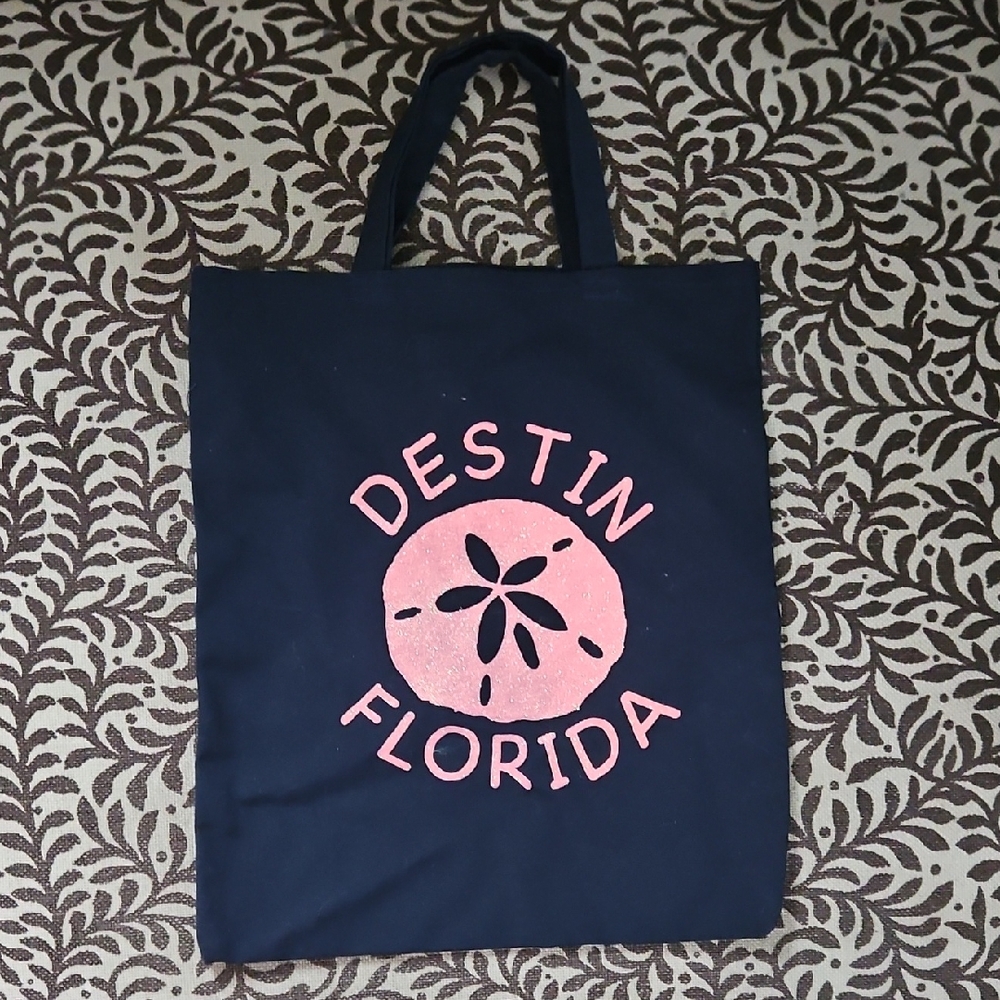 Destin Florida Navy Blue Tote Bag